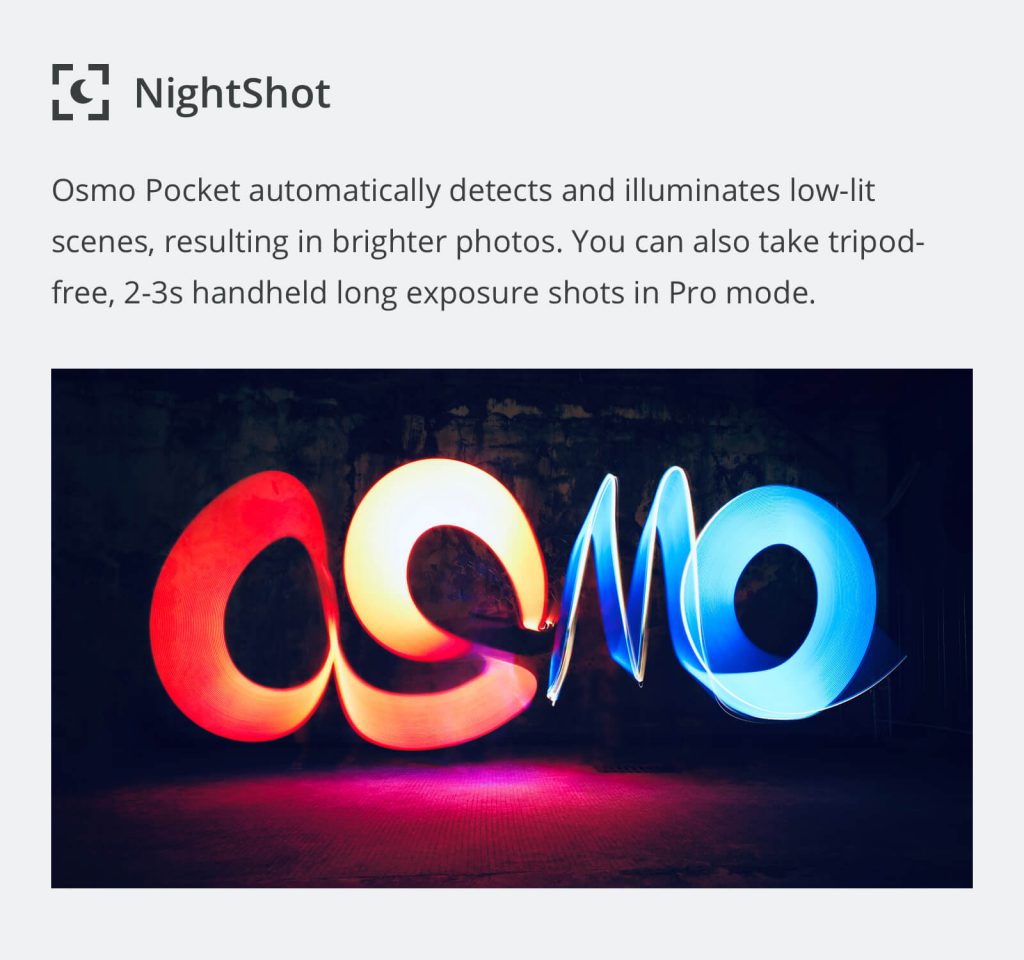 ถ่ายกลางคืน osmo pocket